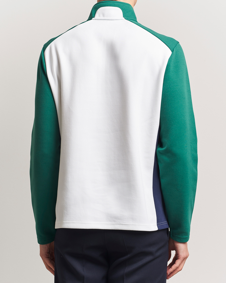 Hombres | Jerséis y prendas de punto | RLX Ralph Lauren | Double Knit Tech Half Zip Kelly Green/Ceramic White