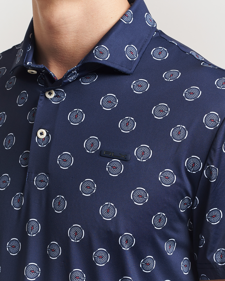 Hombres | Polos | RLX Ralph Lauren | Airflow Active Polo Mini G Golfball/Refined Navy