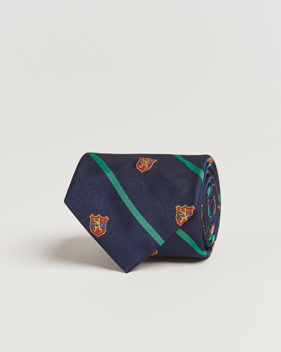 Hombres | Polo Ralph Lauren Club Striped Tie Navy | Polo Ralph Lauren | Club Striped Tie Navy