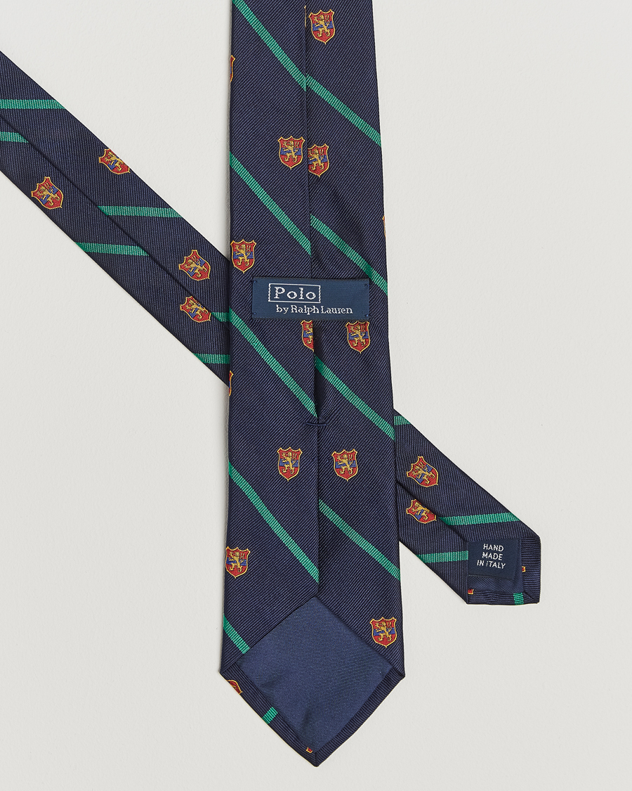 Hombres | Polo Ralph Lauren Club Striped Tie Navy | Polo Ralph Lauren | Club Striped Tie Navy