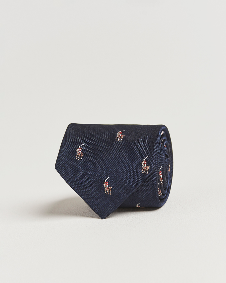Hombres | Polo Ralph Lauren Polo Player Tie Navy | Polo Ralph Lauren | Polo Player Tie Navy