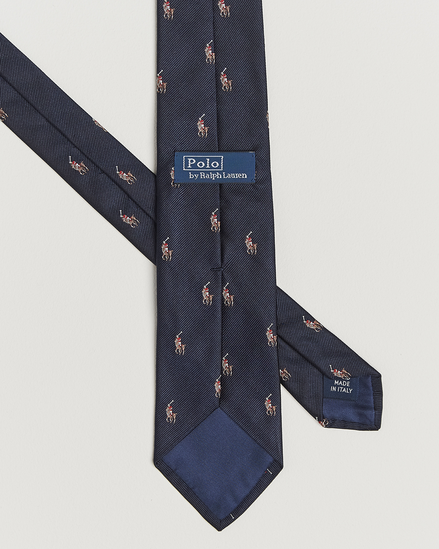 Hombres | Polo Ralph Lauren Polo Player Tie Navy | Polo Ralph Lauren | Polo Player Tie Navy