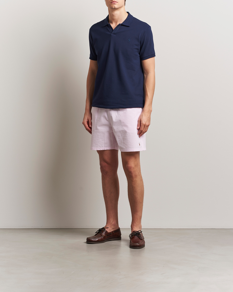 Hombres | Bañadores | Polo Ralph Lauren | Recycled Traveler Seersucker Swimshorts Carmel Pink