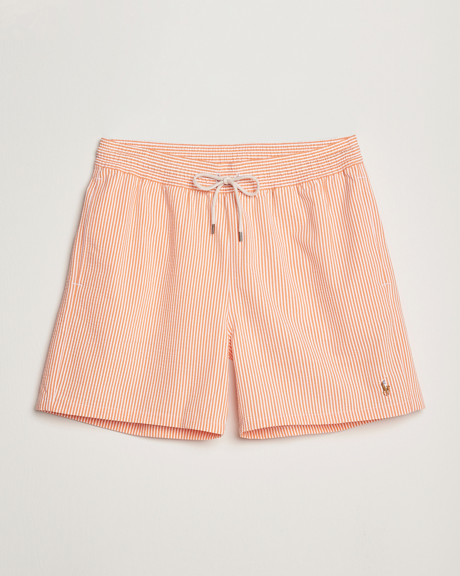 Hombres | Bañadores | Polo Ralph Lauren | Recycled Traveler Seersucker Swimshorts Classic Peach