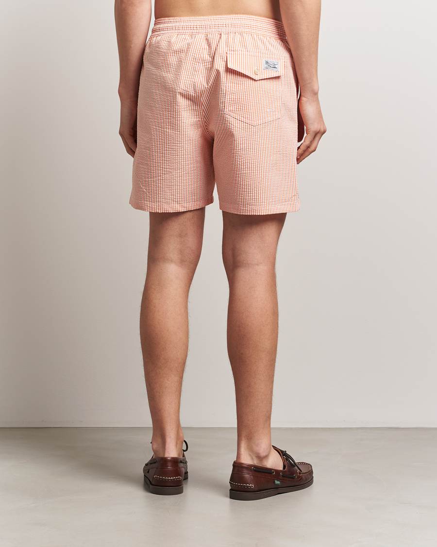 Hombres | Bañadores | Polo Ralph Lauren | Recycled Traveler Seersucker Swimshorts Classic Peach