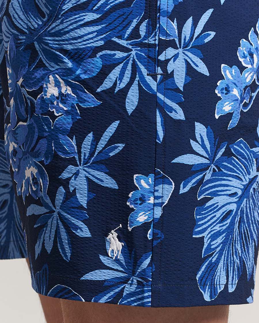 Hombres | Bañadores | Polo Ralph Lauren | Recycled Traveler Seersucker Swimshorts Blue Tropical