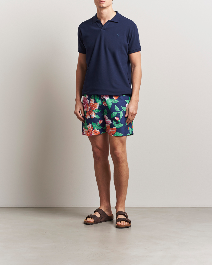 Hombres | Bañadores | Polo Ralph Lauren | Traveler Recycled Swimshorts Iconic Hibiscus Navy