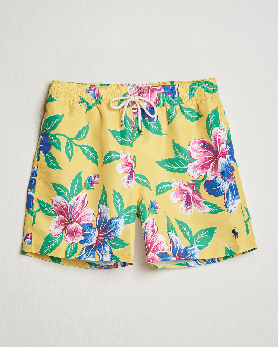 Hombres | Bañadores | Polo Ralph Lauren | Traveler Recycled Swimshorts Iconic Hibiscus Yellow