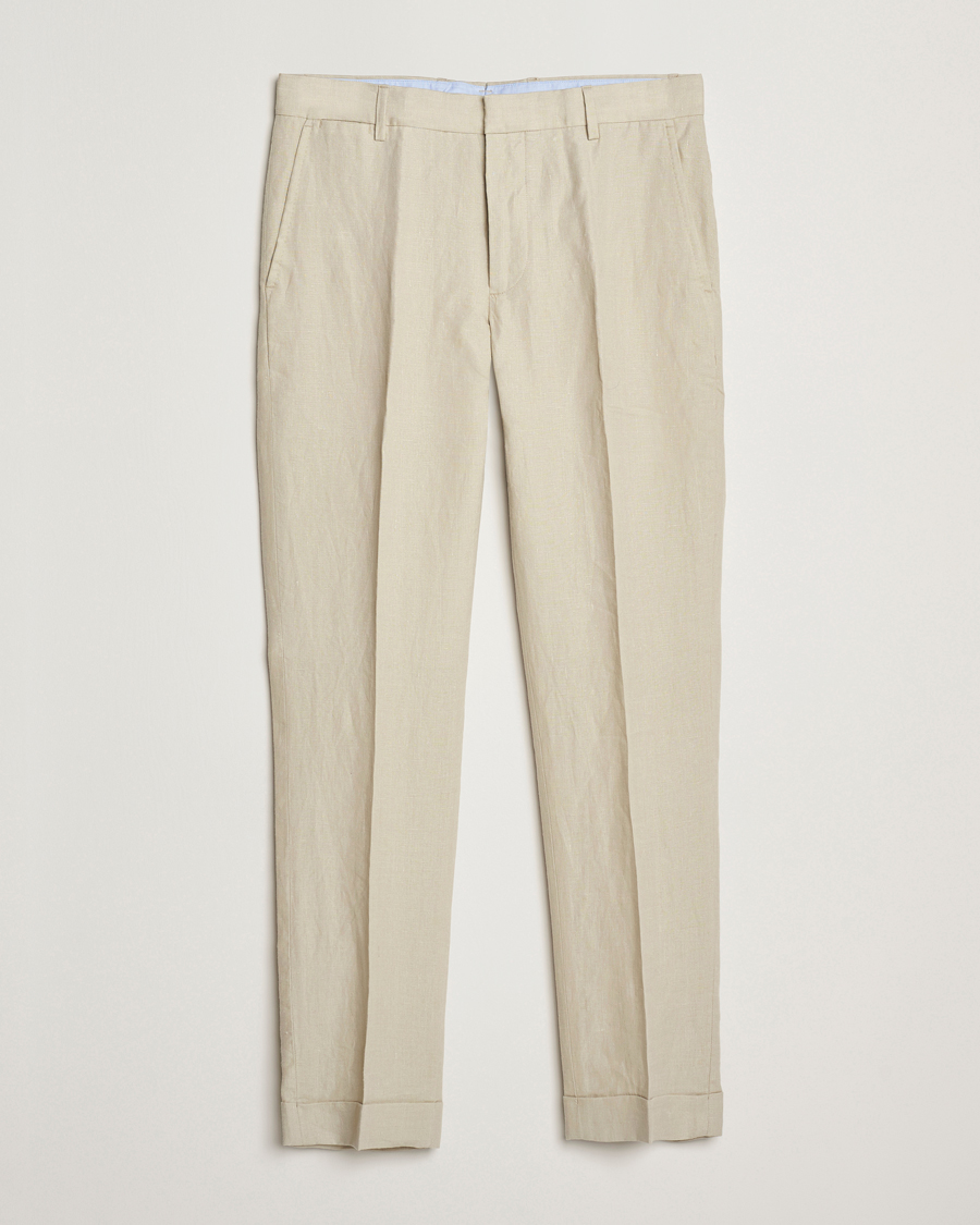 Hombres | Pantalones | Polo Ralph Lauren | Linen Pleated Trousers Spring Beige