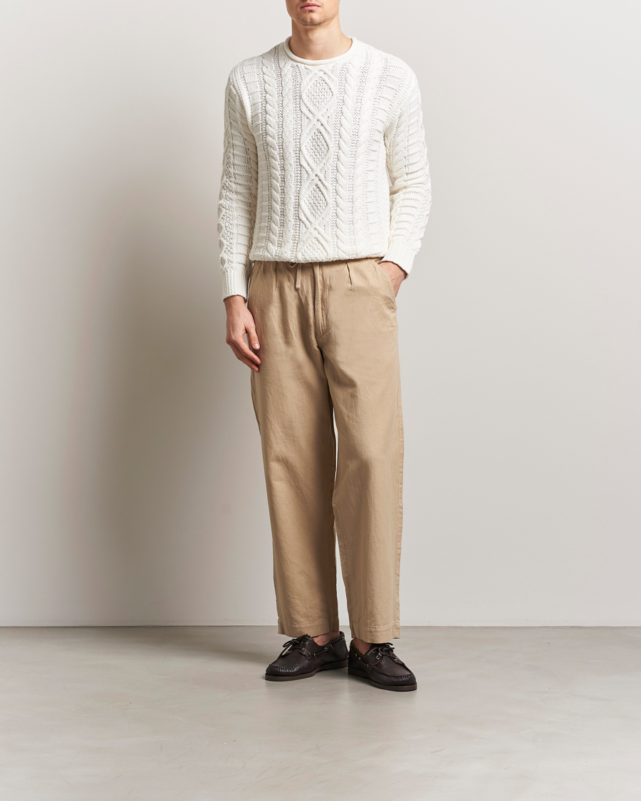 Hombres | Pantalones | Polo Ralph Lauren | Pleated Cotton Linen Pants Coastal Beige