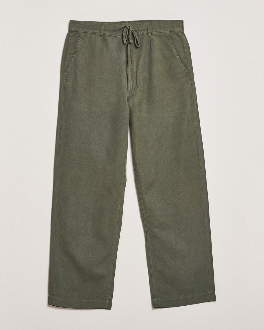 Hombres | Pantalones | Polo Ralph Lauren | Pleated Cotton Linen Pants New Olive