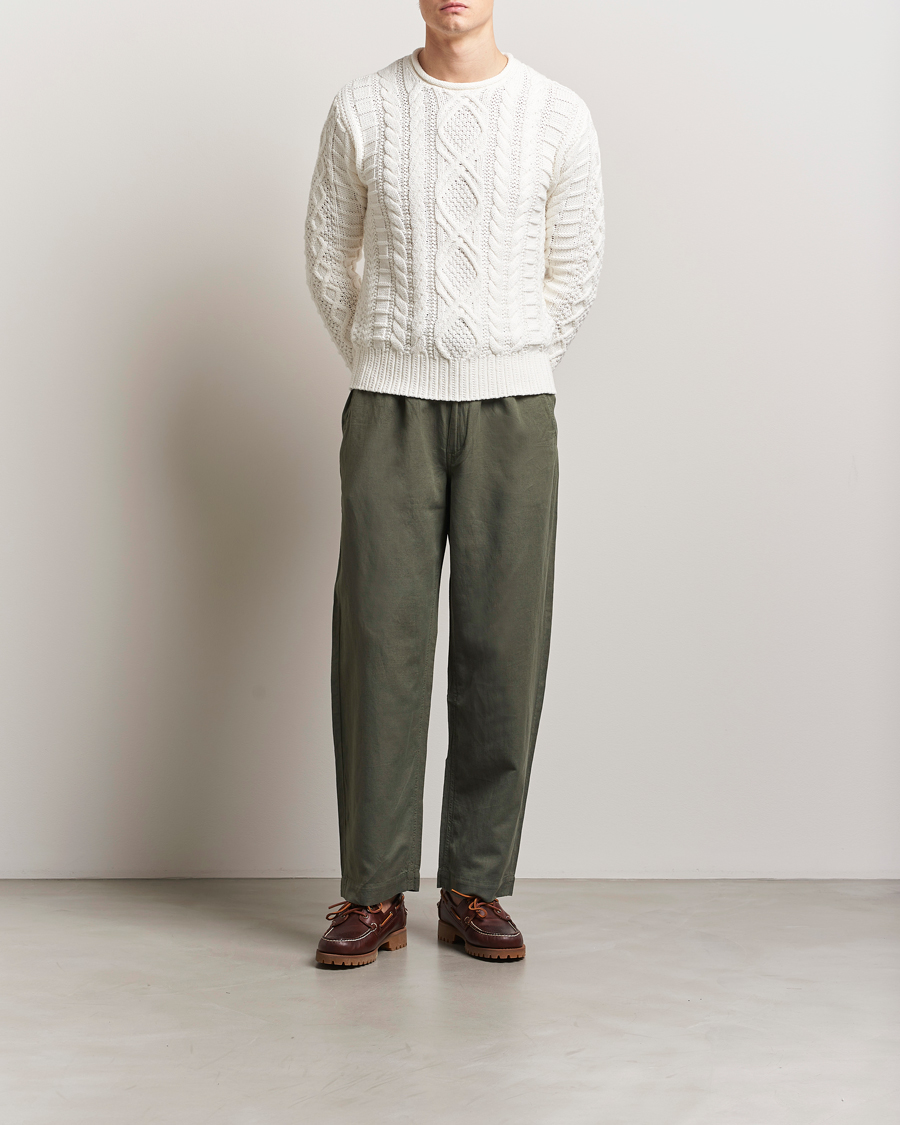 Hombres | Pantalones | Polo Ralph Lauren | Pleated Cotton Linen Pants New Olive