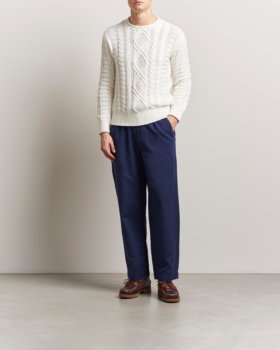 Hombres | Pantalones | Polo Ralph Lauren | Pleated Cotton Linen Pants Newport Navy