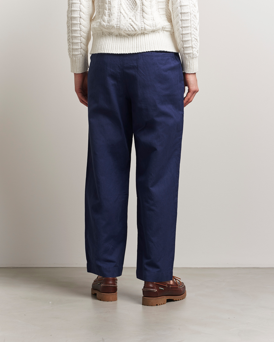 Hombres | Pantalones | Polo Ralph Lauren | Pleated Cotton Linen Pants Newport Navy