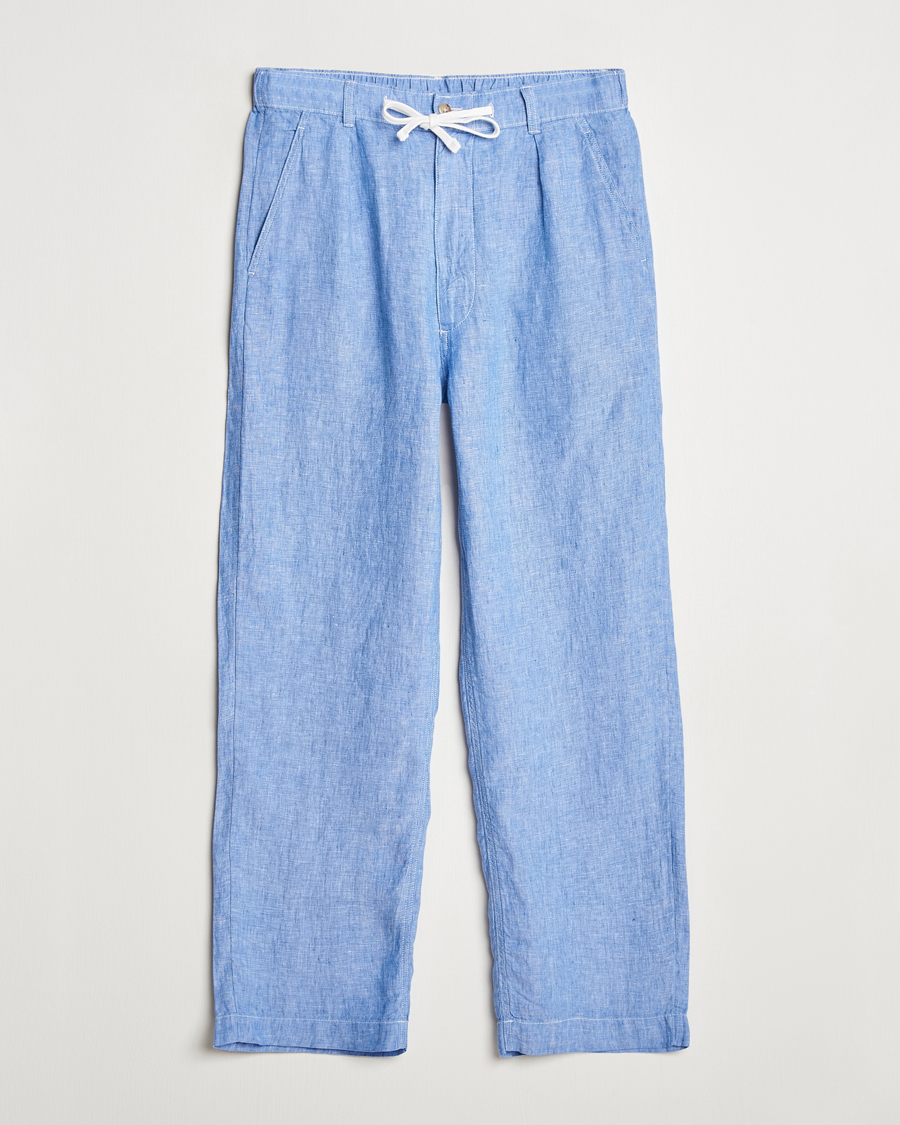 Hombres | Pantalones | Polo Ralph Lauren | Pleated Chambray Linen Pants Blue