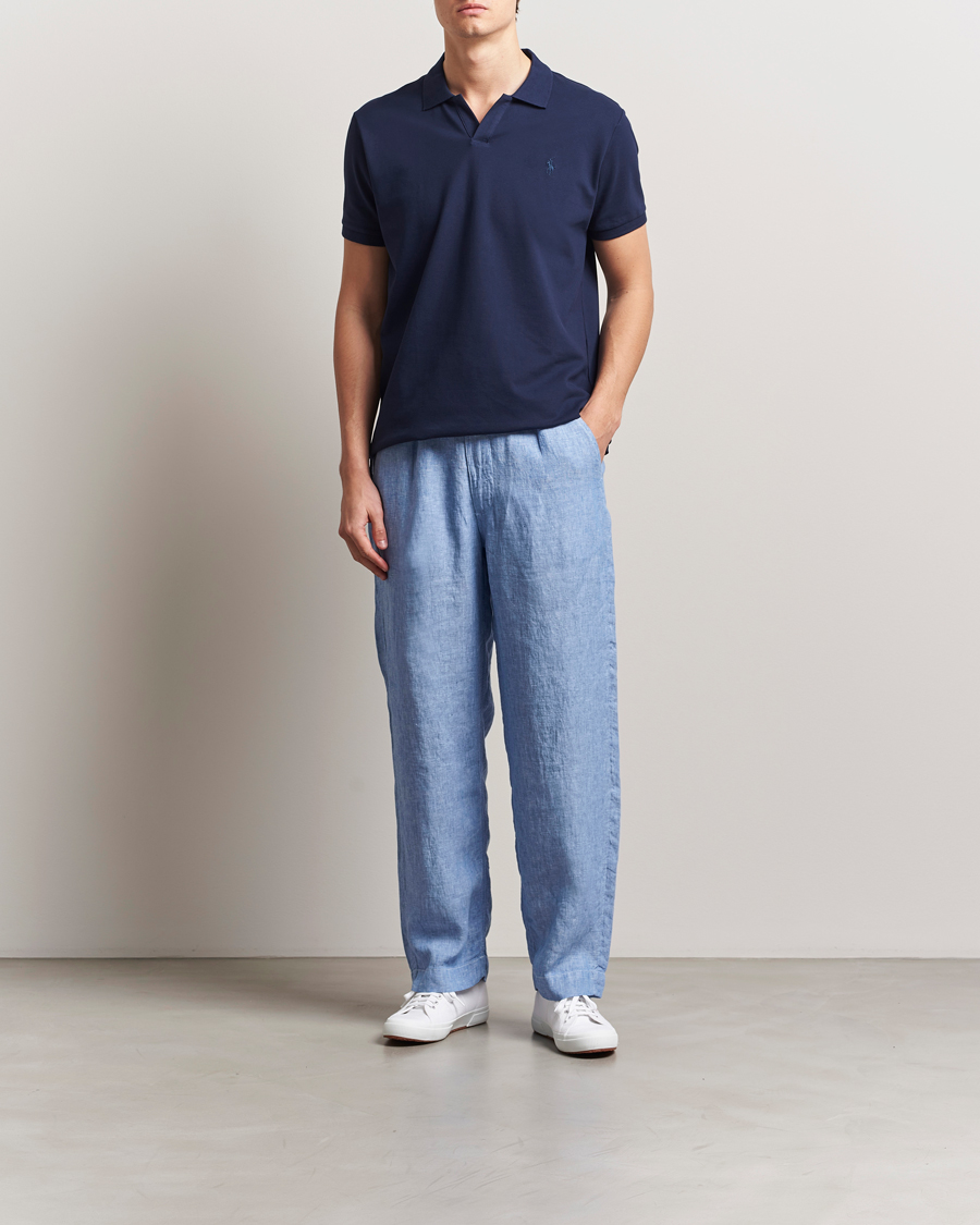 Hombres | Pantalones | Polo Ralph Lauren | Pleated Chambray Linen Pants Blue