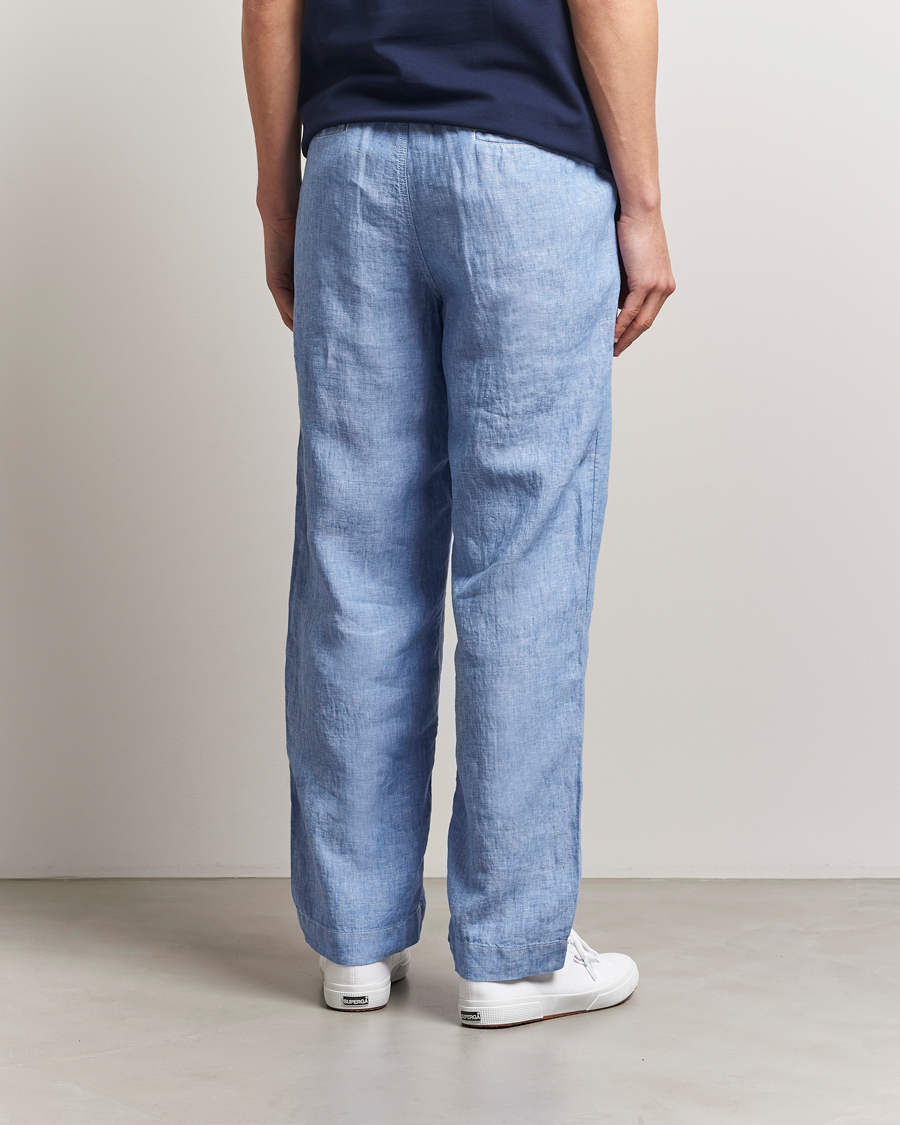 Hombres | Pantalones | Polo Ralph Lauren | Pleated Chambray Linen Pants Blue