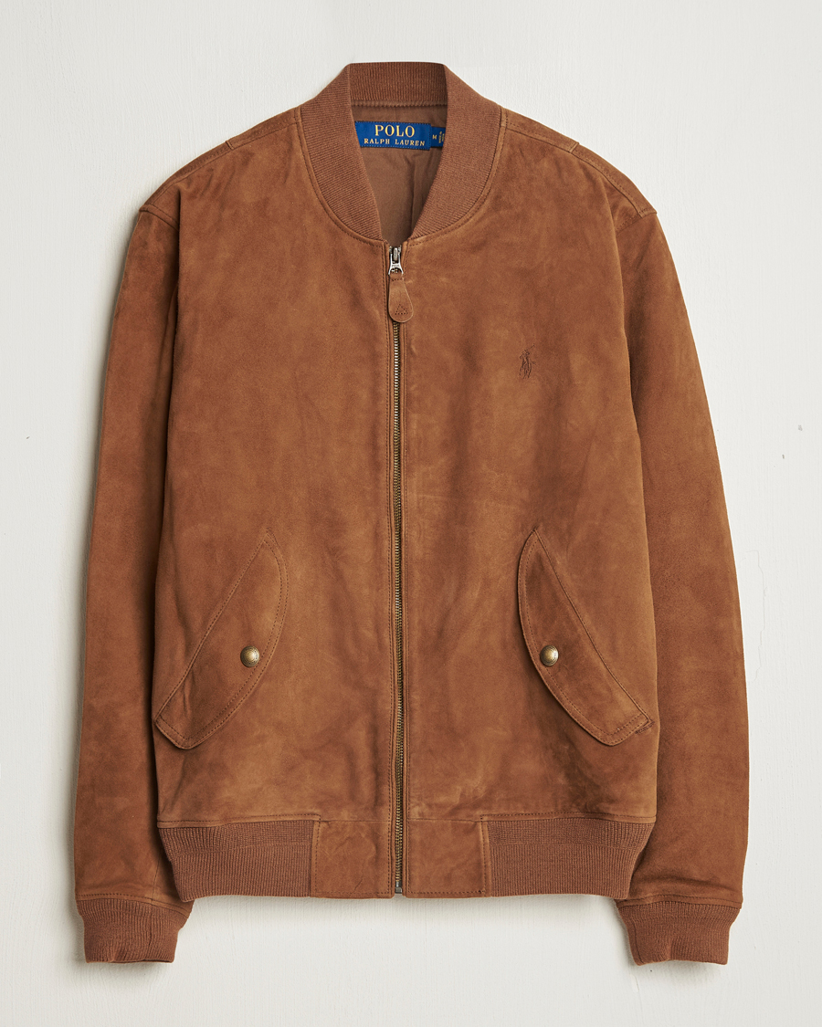 Hombres | Abrigos y chaquetas | Polo Ralph Lauren | Flight Suede Bomber Jacket Country Brown