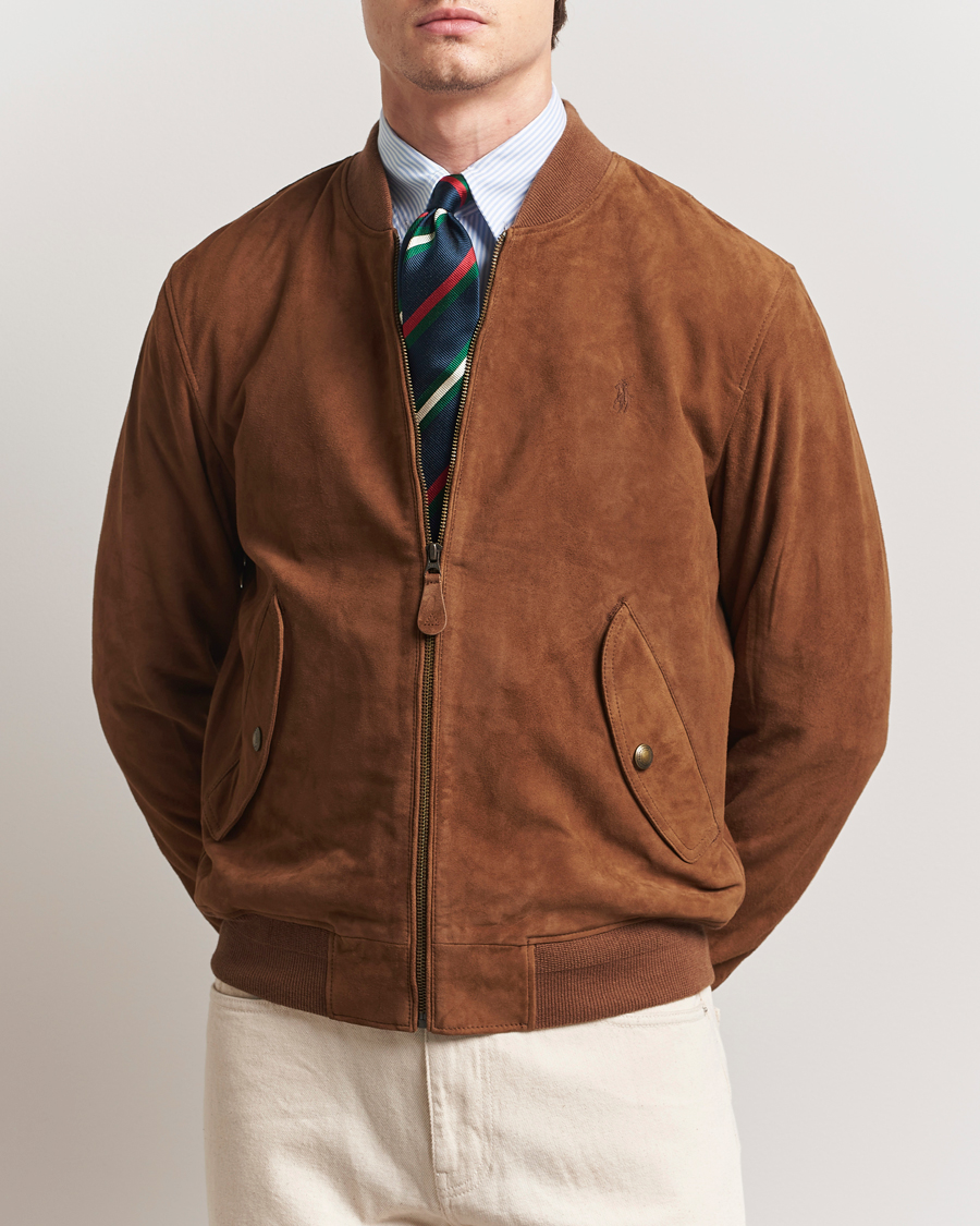 Hombres | Abrigos y chaquetas | Polo Ralph Lauren | Flight Suede Bomber Jacket Country Brown
