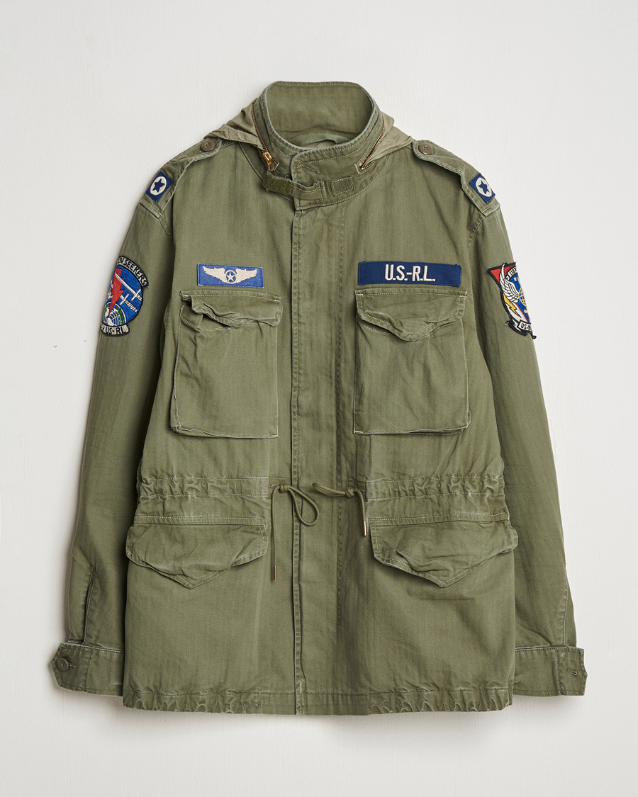 Polo Ralph Lauren Herringbone Field Jacket Olive Mountain en