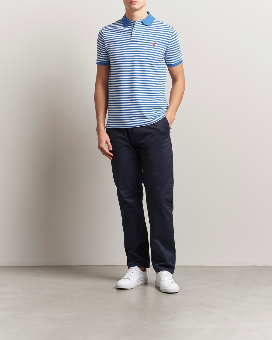 Hombres | Polos | Polo Ralph Lauren | Custom Slim Fit Striped Polo Embayment Blue/White