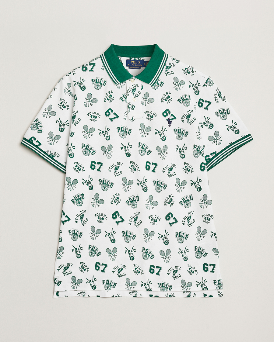 Hombres | Polos | Polo Ralph Lauren | Printed Mesh Polo Toss White