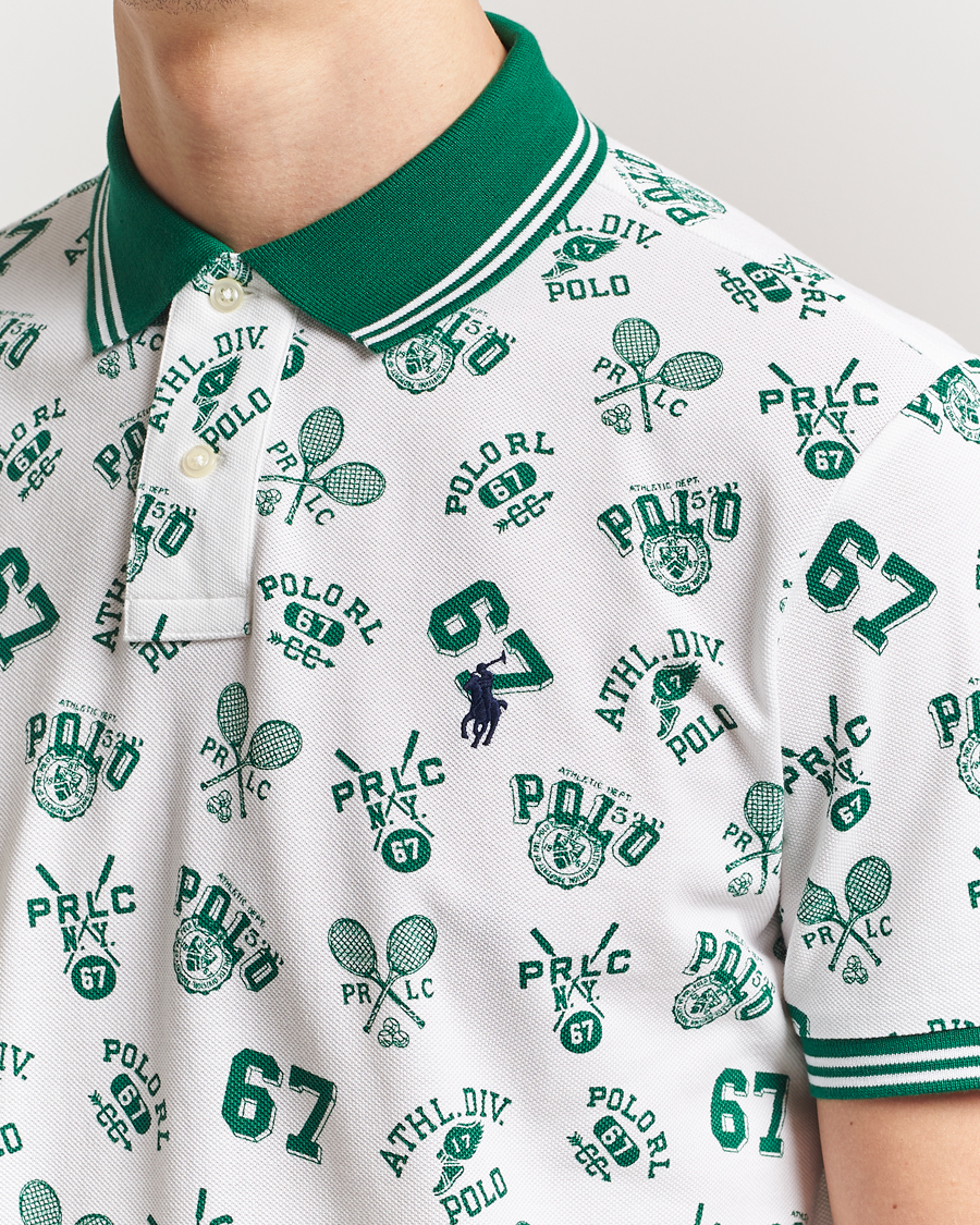 Hombres | Polos | Polo Ralph Lauren | Printed Mesh Polo Toss White