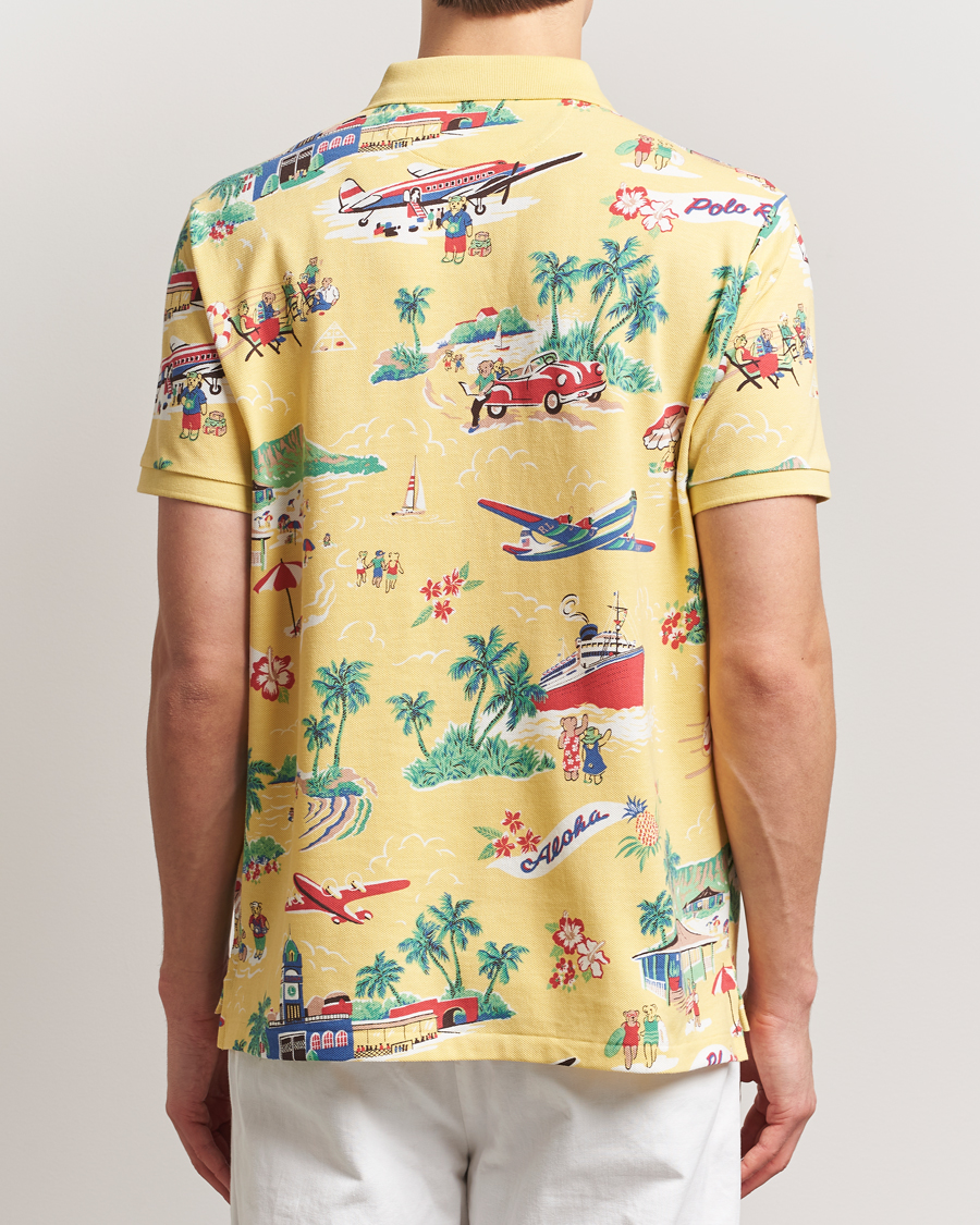 Hombres | Polos | Polo Ralph Lauren | Printed Mesh Polo Holiday Bear Yellow