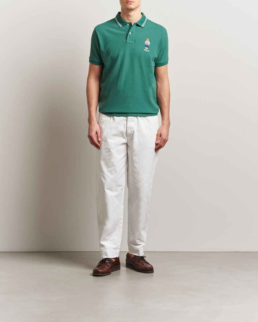 Hombres | Polos | Polo Ralph Lauren | Custom Slim Fit Bear Polo Antique Green