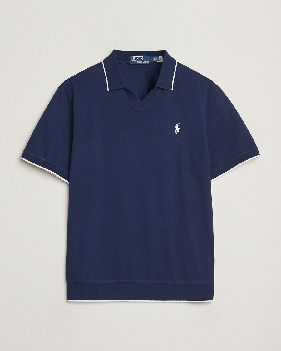 Hombres | Polos | Polo Ralph Lauren | Johnny Jaquard Knitted Polo Newport Navy