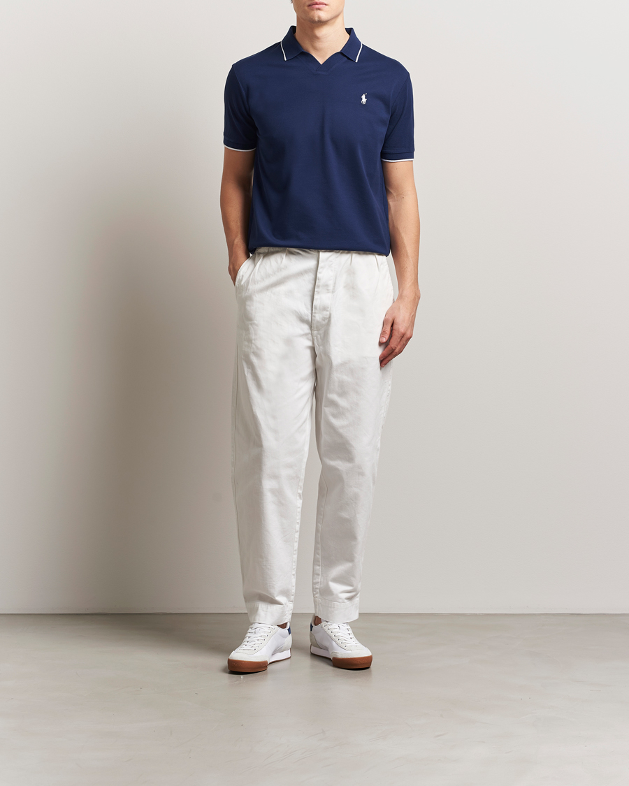 Hombres | Polos | Polo Ralph Lauren | Johnny Jaquard Knitted Polo Newport Navy