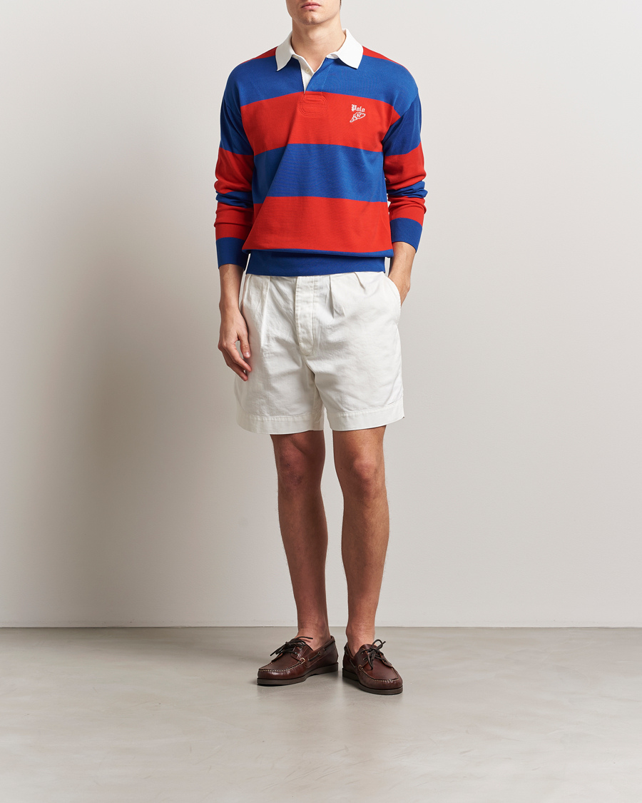 Hombres | Pantalones cortos | Polo Ralph Lauren | Rustic Twill Pleated Shorts Deckwash White