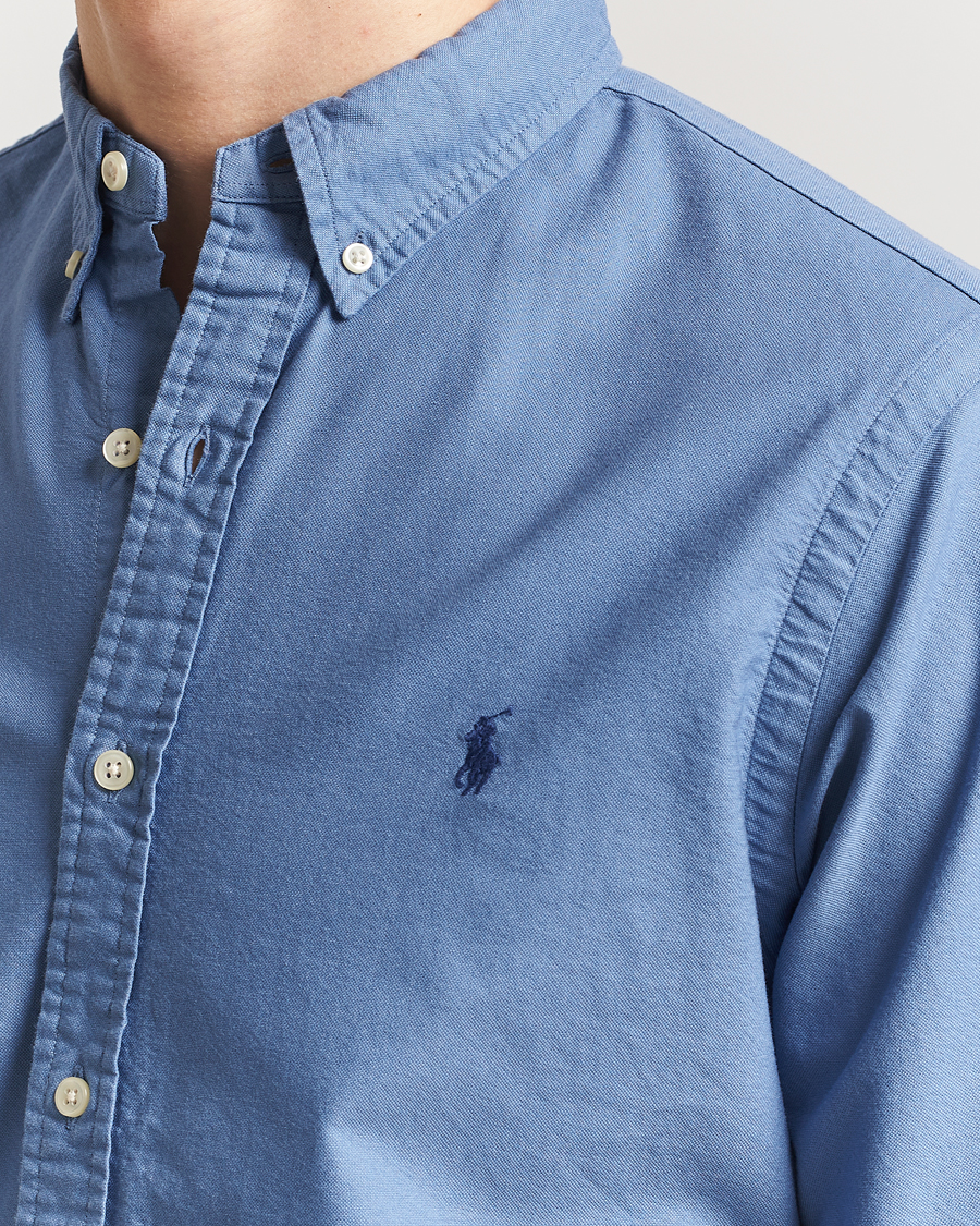 Hombres | Camisas | Polo Ralph Lauren | Slim Fit Garment Dyed Oxford Shirt Bastille Blue