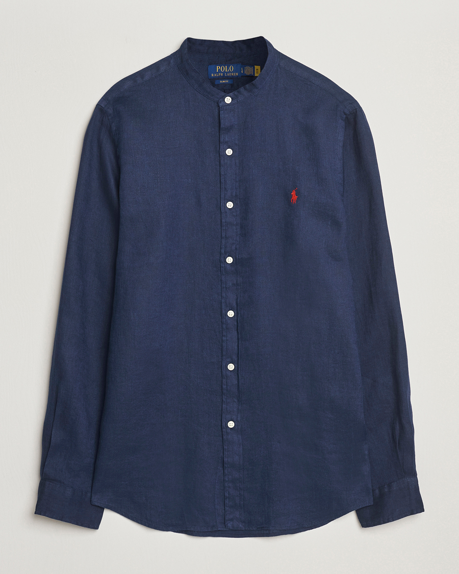 Hombres | Camisas | Polo Ralph Lauren | Slim Fit Linen Shirt Newport Navy