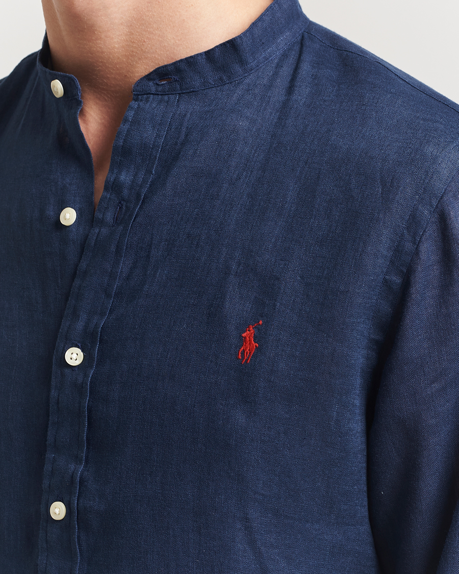 Hombres | Camisas | Polo Ralph Lauren | Slim Fit Linen Shirt Newport Navy