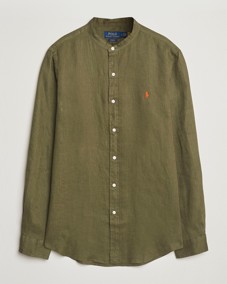 Hombres | Camisas | Polo Ralph Lauren | Slim Fit Linen Shirt New Olive