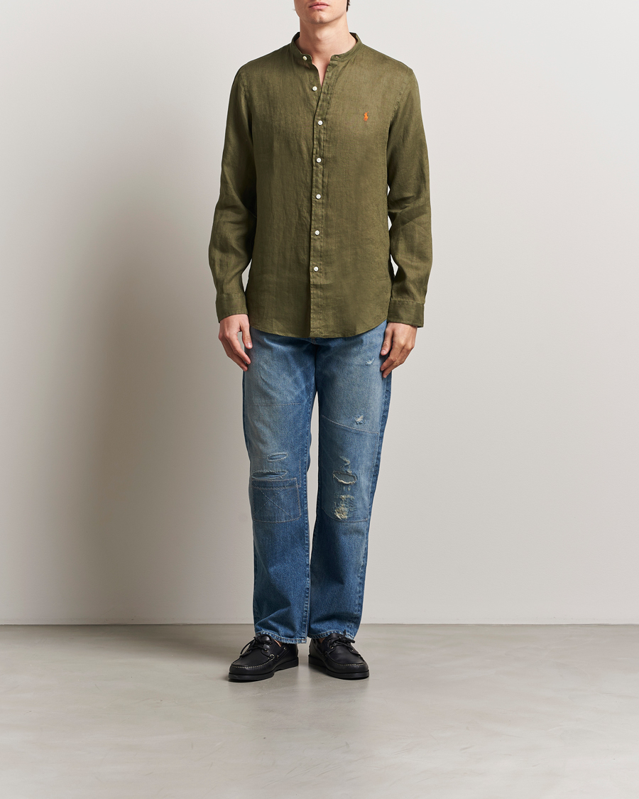 Hombres | Camisas | Polo Ralph Lauren | Slim Fit Linen Shirt New Olive