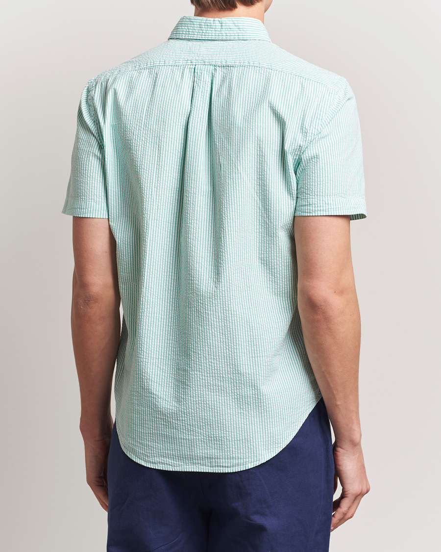 Hombres | Camisas | Polo Ralph Lauren | Seersucker Short Sleeve Striped Shirt Green/White