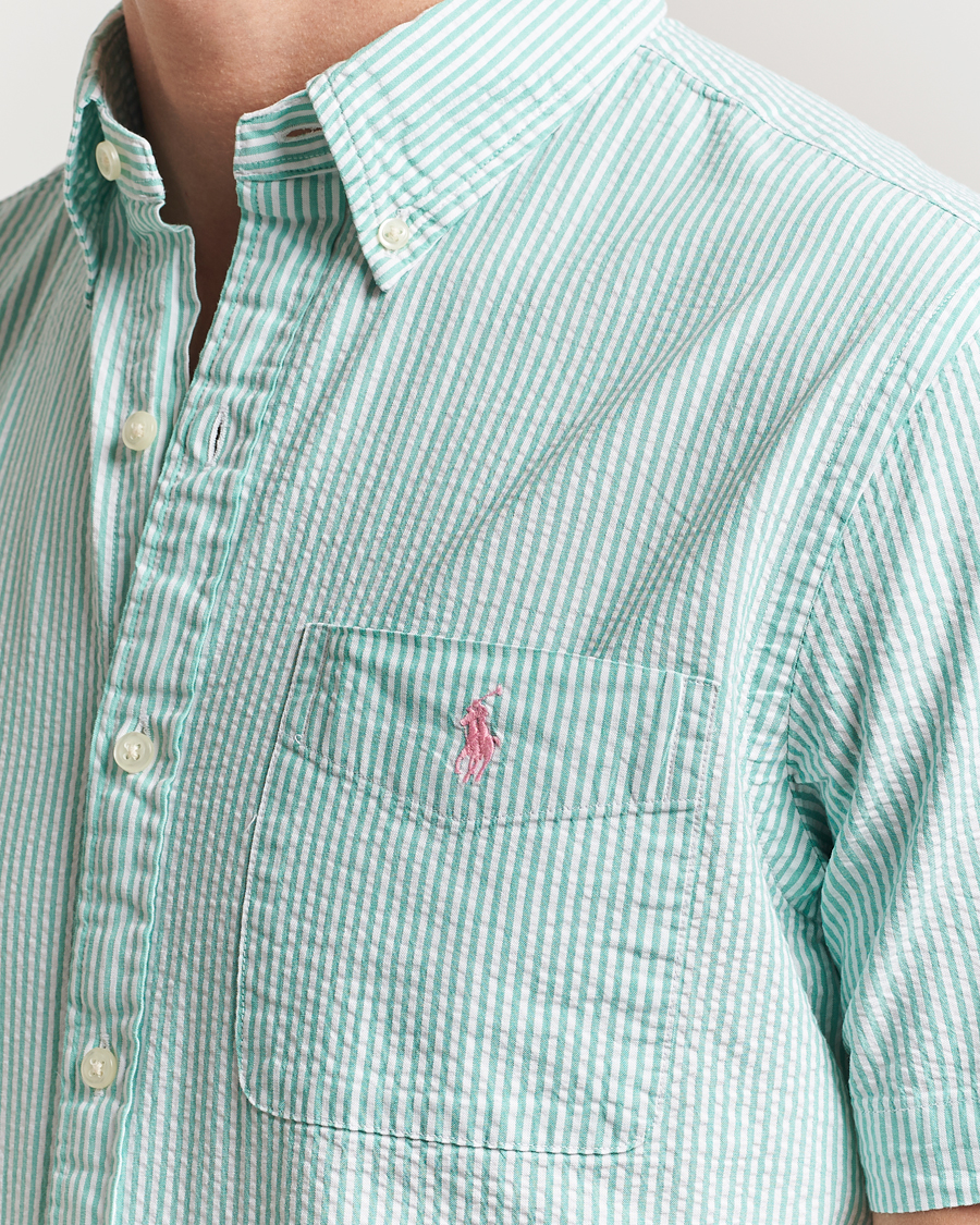Hombres | Camisas | Polo Ralph Lauren | Seersucker Short Sleeve Striped Shirt Green/White