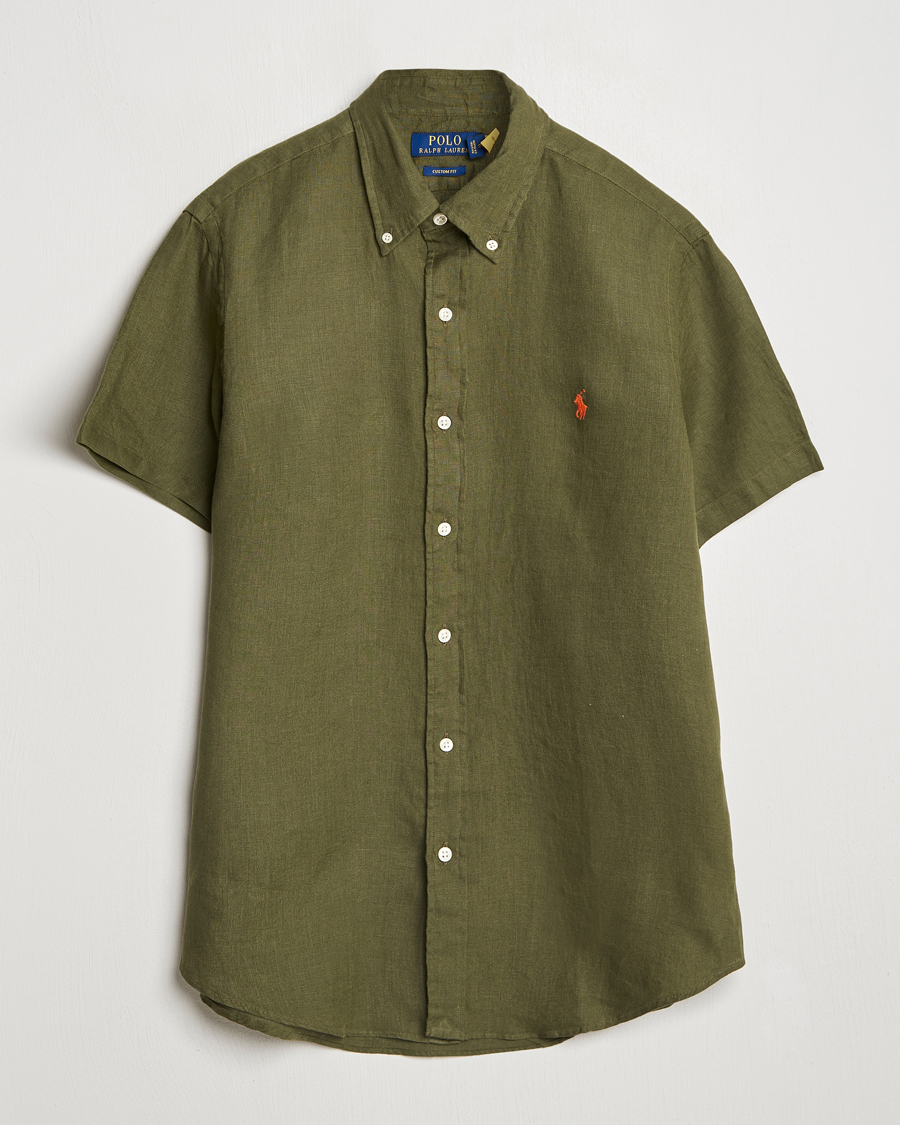 Hombres | Camisas | Polo Ralph Lauren | Short Sleeve Linen Shirt New Olive