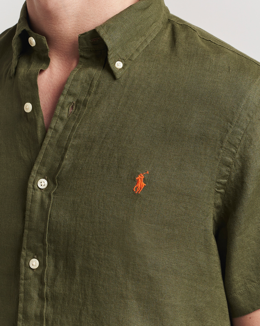 Hombres | Camisas | Polo Ralph Lauren | Short Sleeve Linen Shirt New Olive