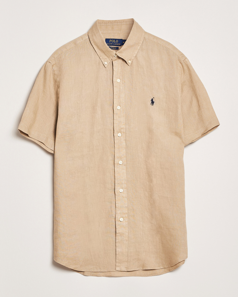 Hombres | Camisas | Polo Ralph Lauren | Short Sleeve Linen Shirt Coastal Beige