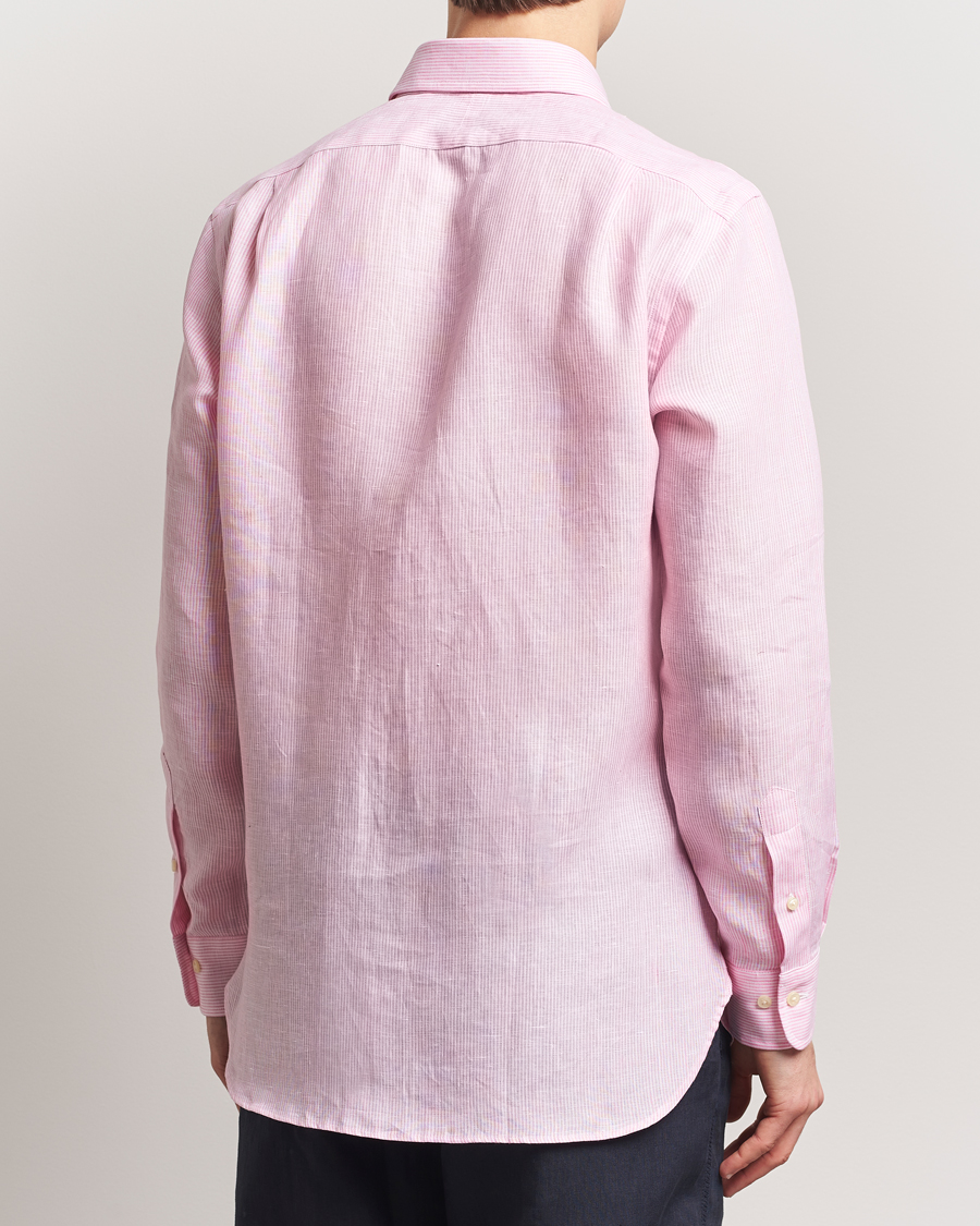 Hombres | Camisas | Polo Ralph Lauren | Custom Fit Dressed Striped Linen Shirt Pink/White