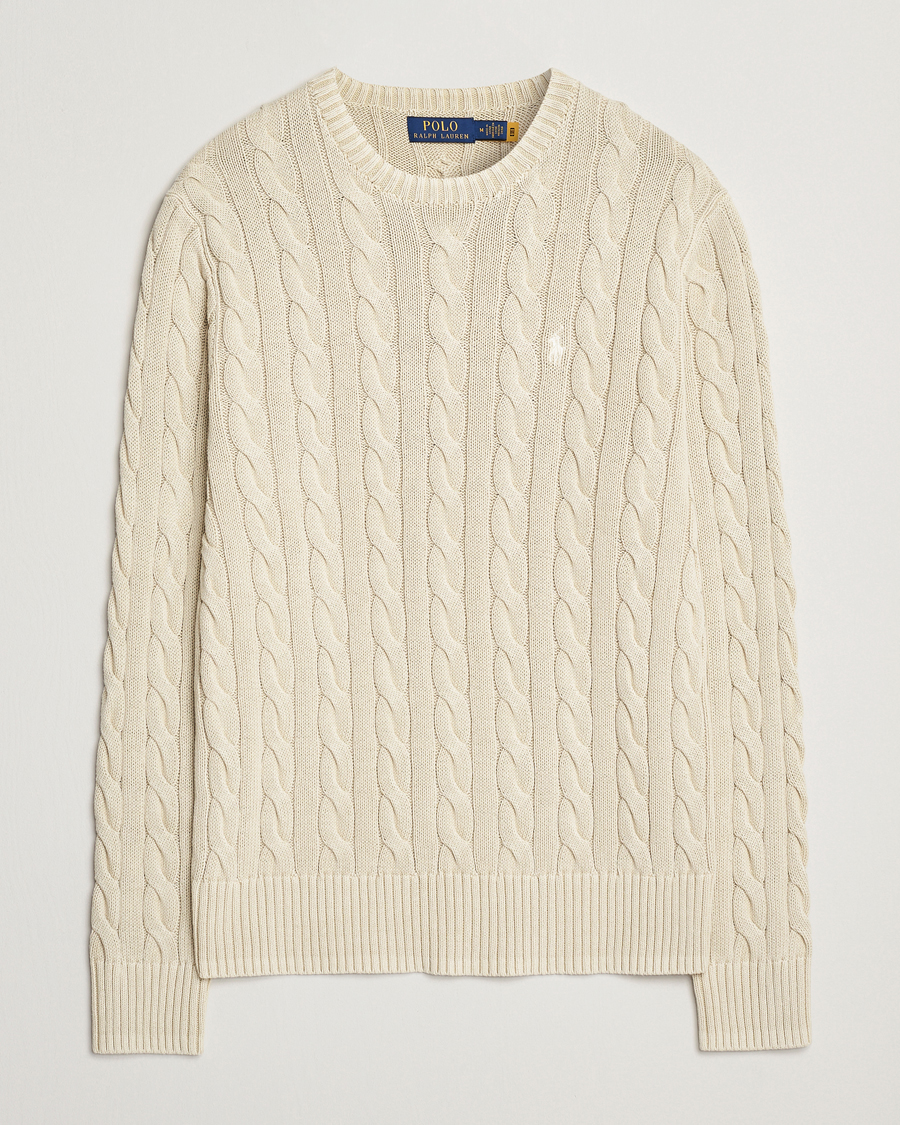 Hombres | Jerséis y prendas de punto | Polo Ralph Lauren | Cotton Cable Pullover Natural