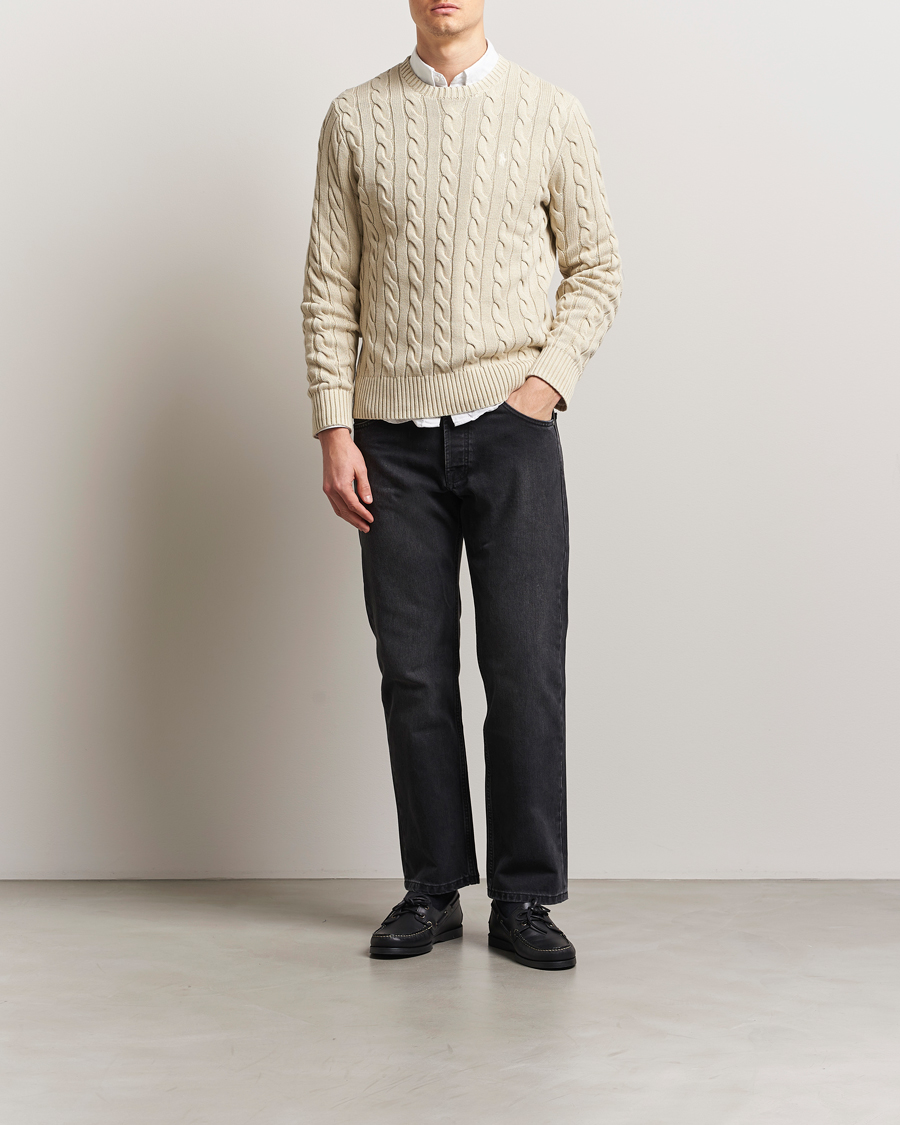 Hombres | Jerséis y prendas de punto | Polo Ralph Lauren | Cotton Cable Pullover Natural
