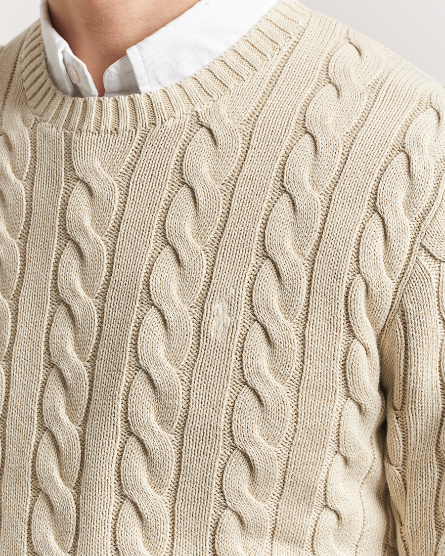 Hombres | Jerséis y prendas de punto | Polo Ralph Lauren | Cotton Cable Pullover Natural