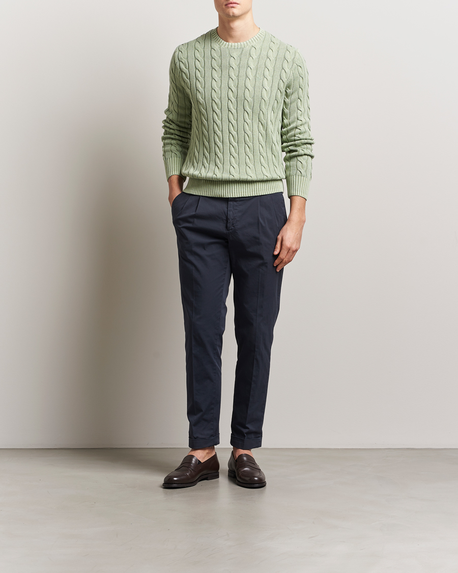 Hombres | Jerséis y prendas de punto | Polo Ralph Lauren | Cotton Cable Pullover Greenstone
