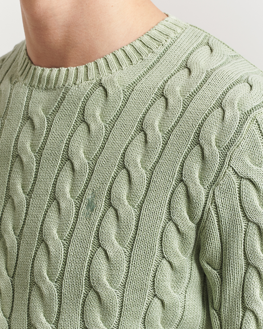 Hombres | Jerséis y prendas de punto | Polo Ralph Lauren | Cotton Cable Pullover Greenstone