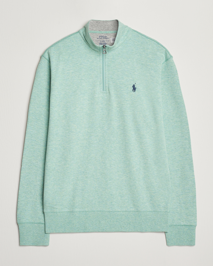 Hombres | Jerséis y prendas de punto | Polo Ralph Lauren | Tech Double Knit Half Zip Celadon Heather