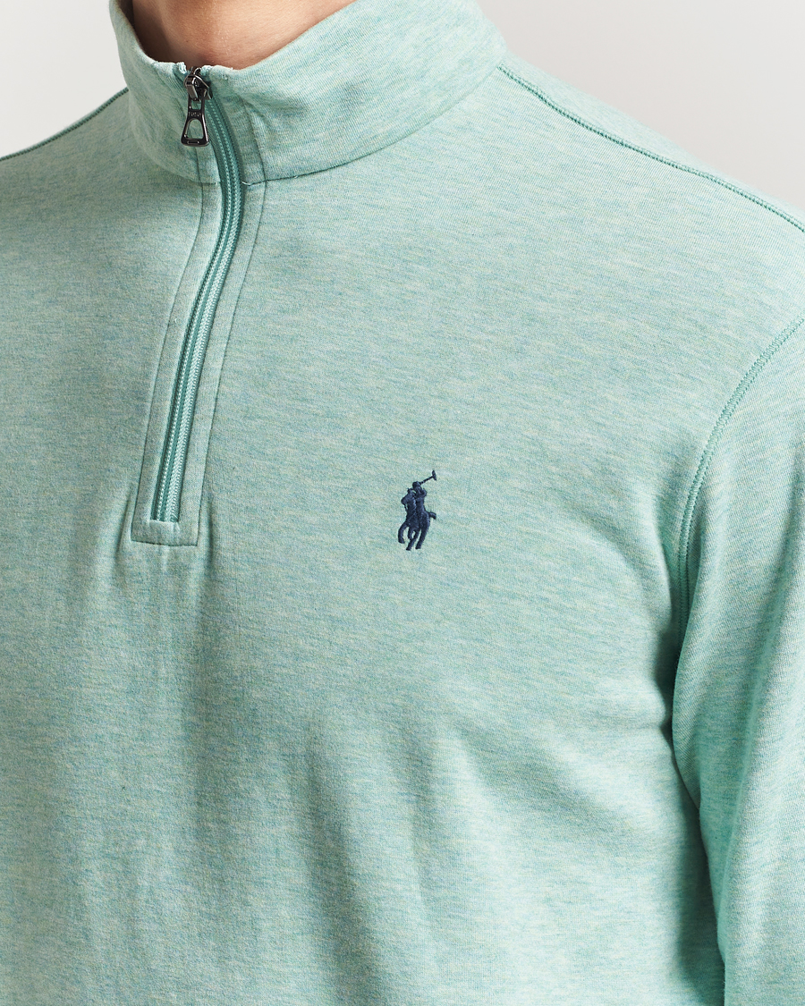 Hombres | Jerséis y prendas de punto | Polo Ralph Lauren | Tech Double Knit Half Zip Celadon Heather